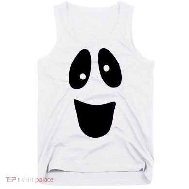 Funny Halloween Ghost Face Tank Top
