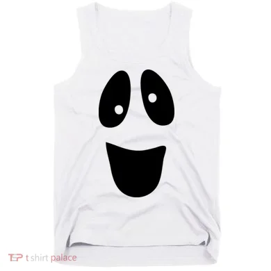 Funny Halloween Ghost Face Tank Top