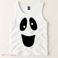 Funny Halloween Ghost Face Tank Top thumb 2