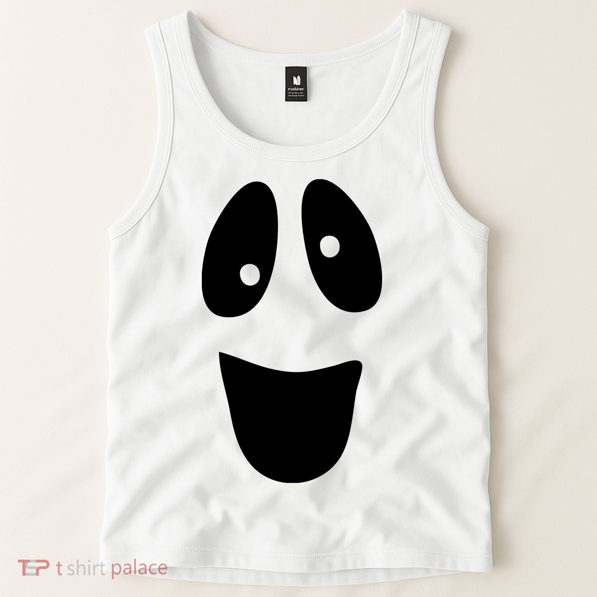 Funny Halloween Ghost Face Tank Top