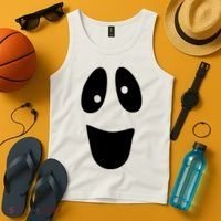 Funny Halloween Ghost Face Tank Top thumb 4