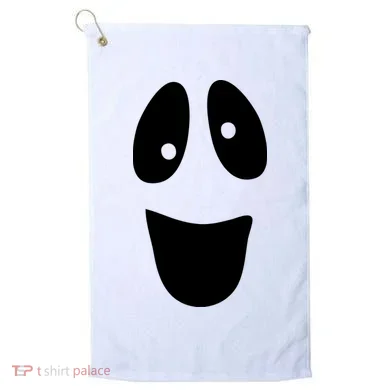 Funny Halloween Ghost Face Golf Towel