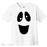 Funny Halloween Ghost Face Toddler T-Shirt thumb 0