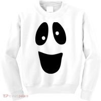 Funny Halloween Ghost Face Kids Sweatshirt thumb 0