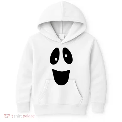 Funny Halloween Ghost Face Kids Hoodie