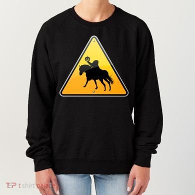 Funny Halloween Headless Horseman Crossing Women's Sweatshirt