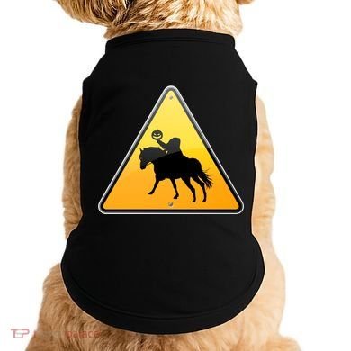 Funny Halloween Headless Horseman Crossing Doggie Tank