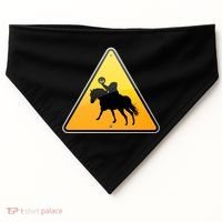 Funny Halloween Headless Horseman Crossing USA-Made Doggie Bandana thumb 0