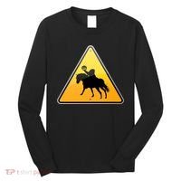 Funny Halloween Headless Horseman Crossing Long Sleeve Shirt thumb 0
