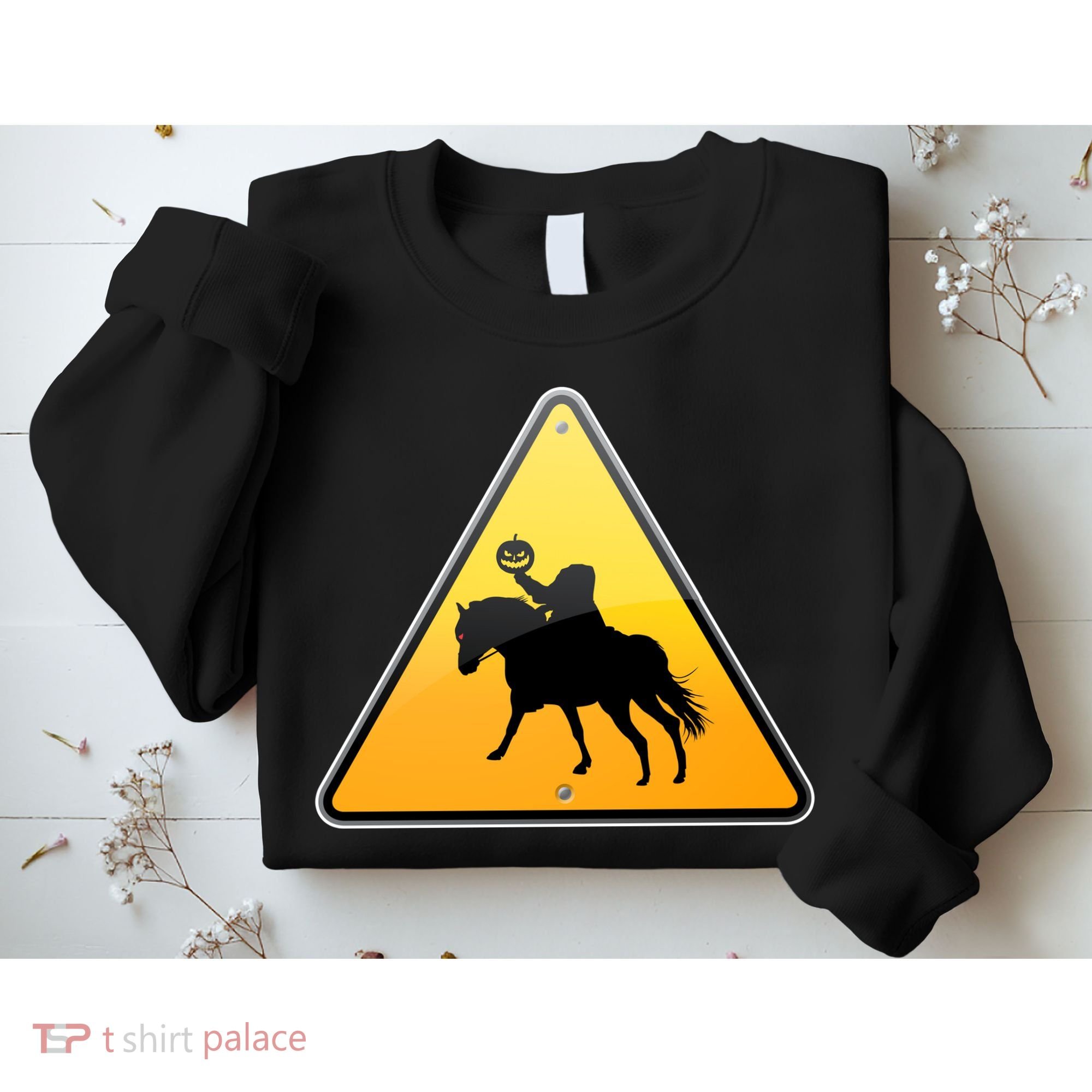 Funny Halloween Headless Horseman Crossing Sweatshirt