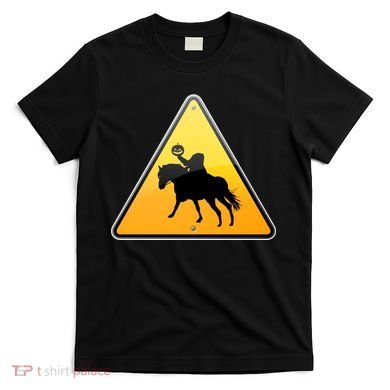 Funny Halloween Headless Horseman Crossing T-Shirt
