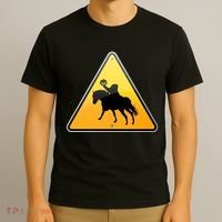 Funny Halloween Headless Horseman Crossing T-Shirt thumb 3