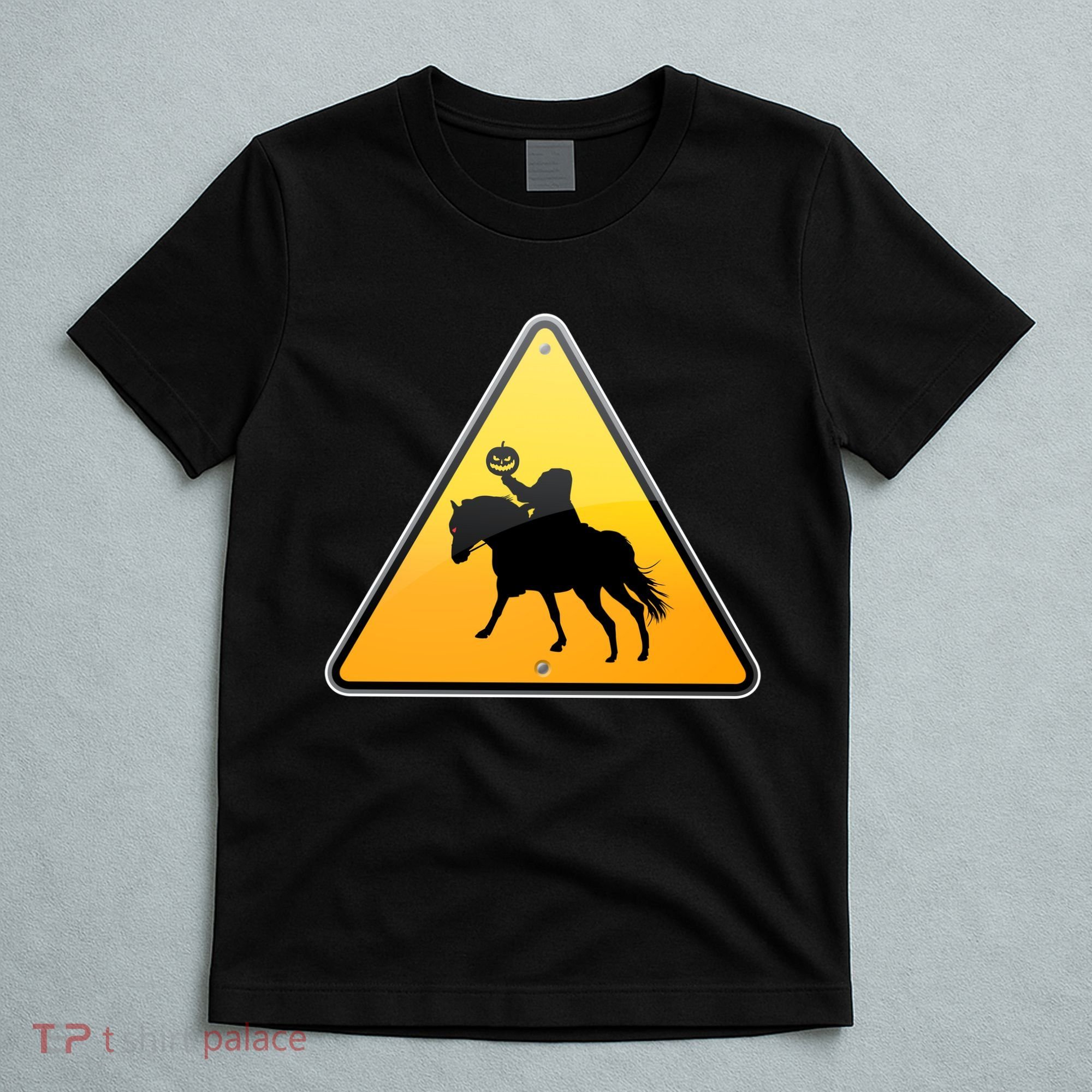 Funny Halloween Headless Horseman Crossing T-Shirt