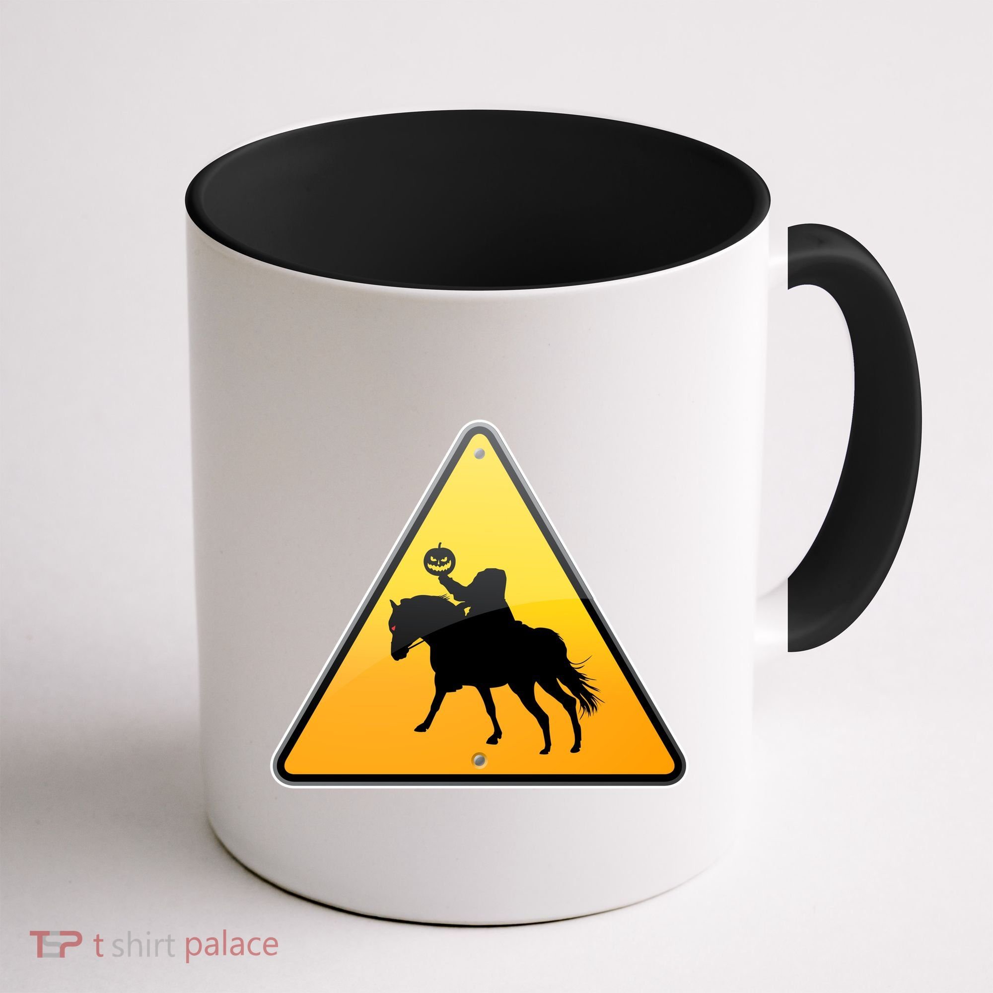 Funny Halloween Headless Horseman Crossing Coffee Mug