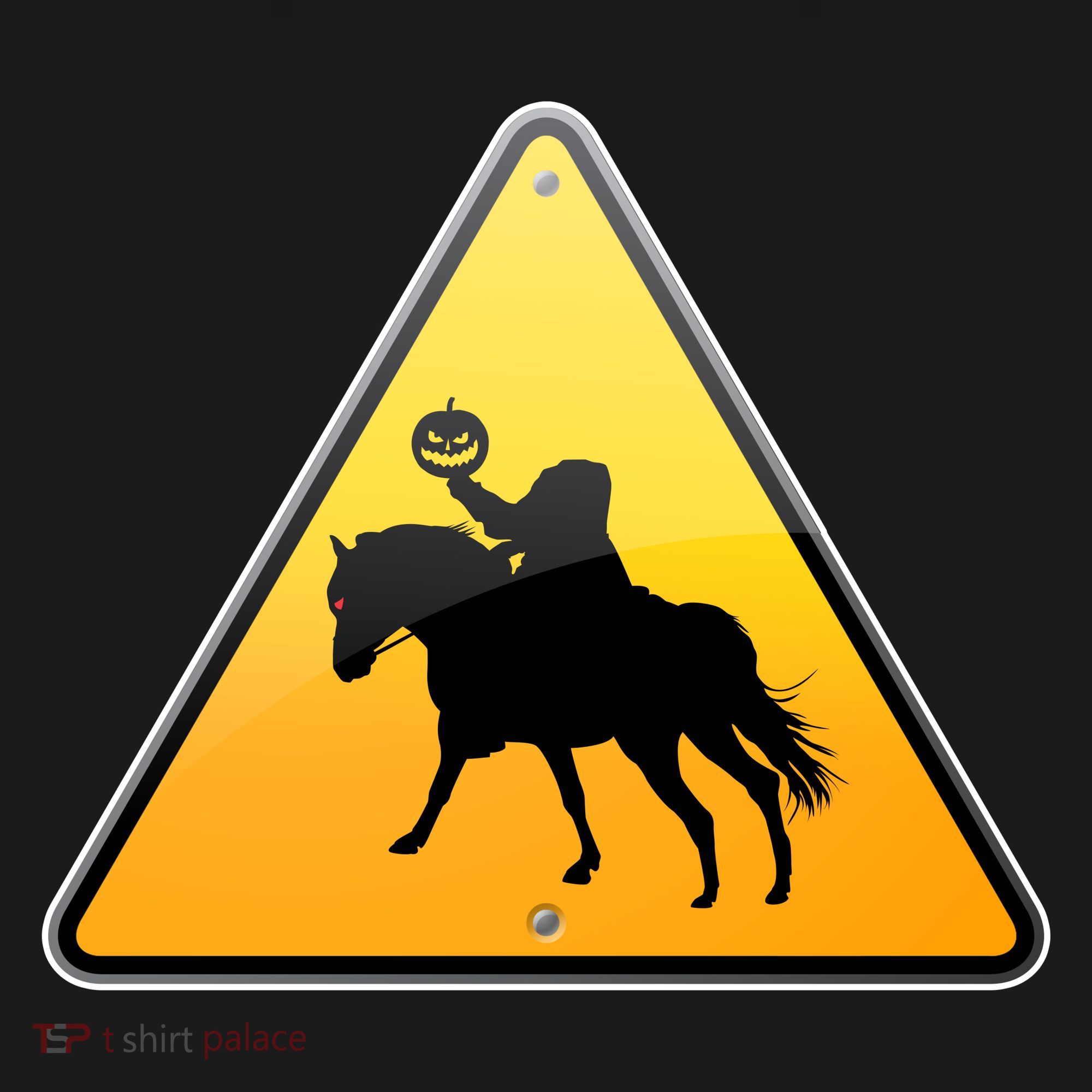 Funny Halloween Headless Horseman Crossing Ornament