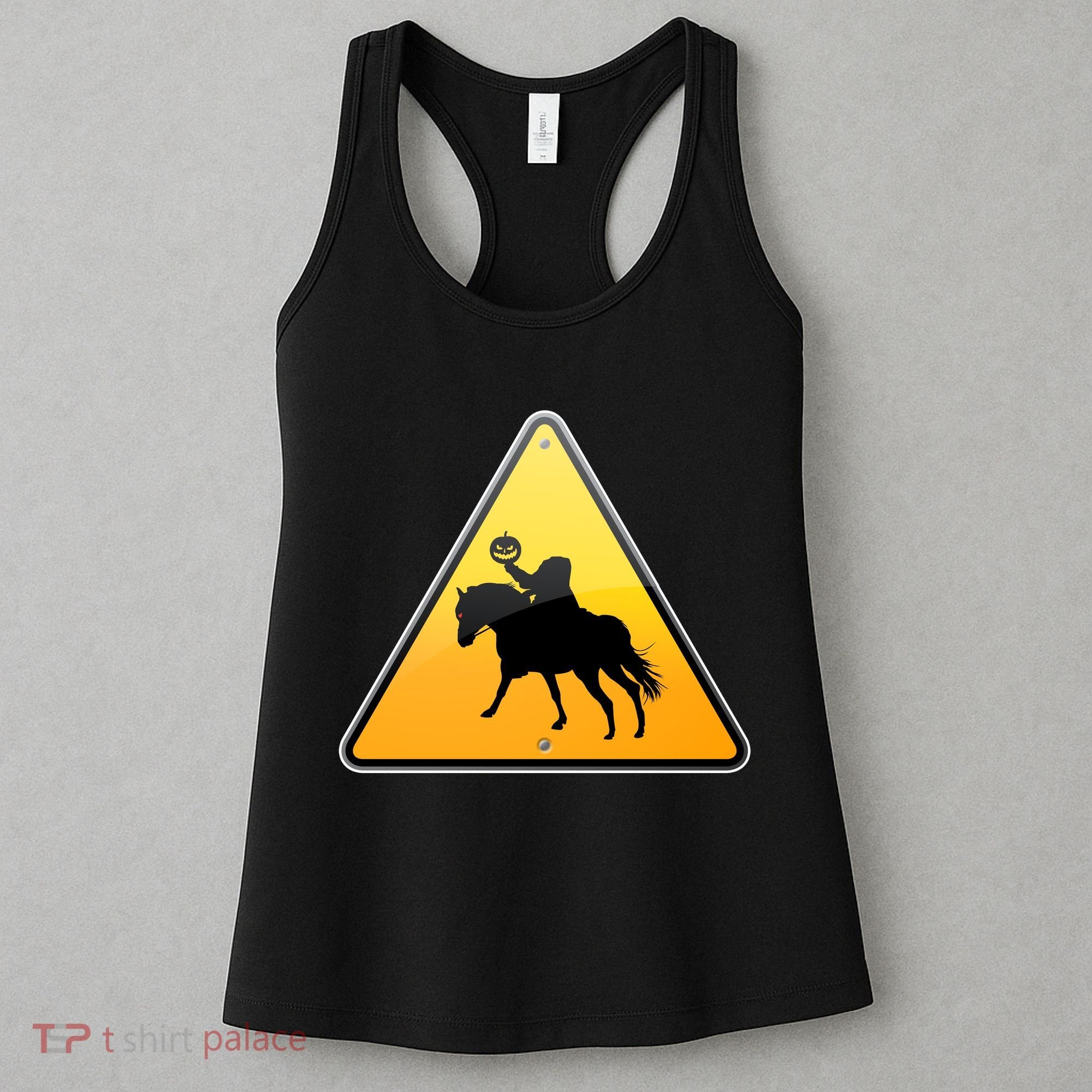 Funny Halloween Headless Horseman Crossing Women's Tank Top