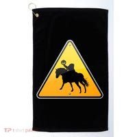 Funny Halloween Headless Horseman Crossing Golf Towel thumb 0