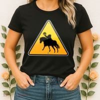 Funny Halloween Headless Horseman Crossing Women's T-Shirt thumb 2