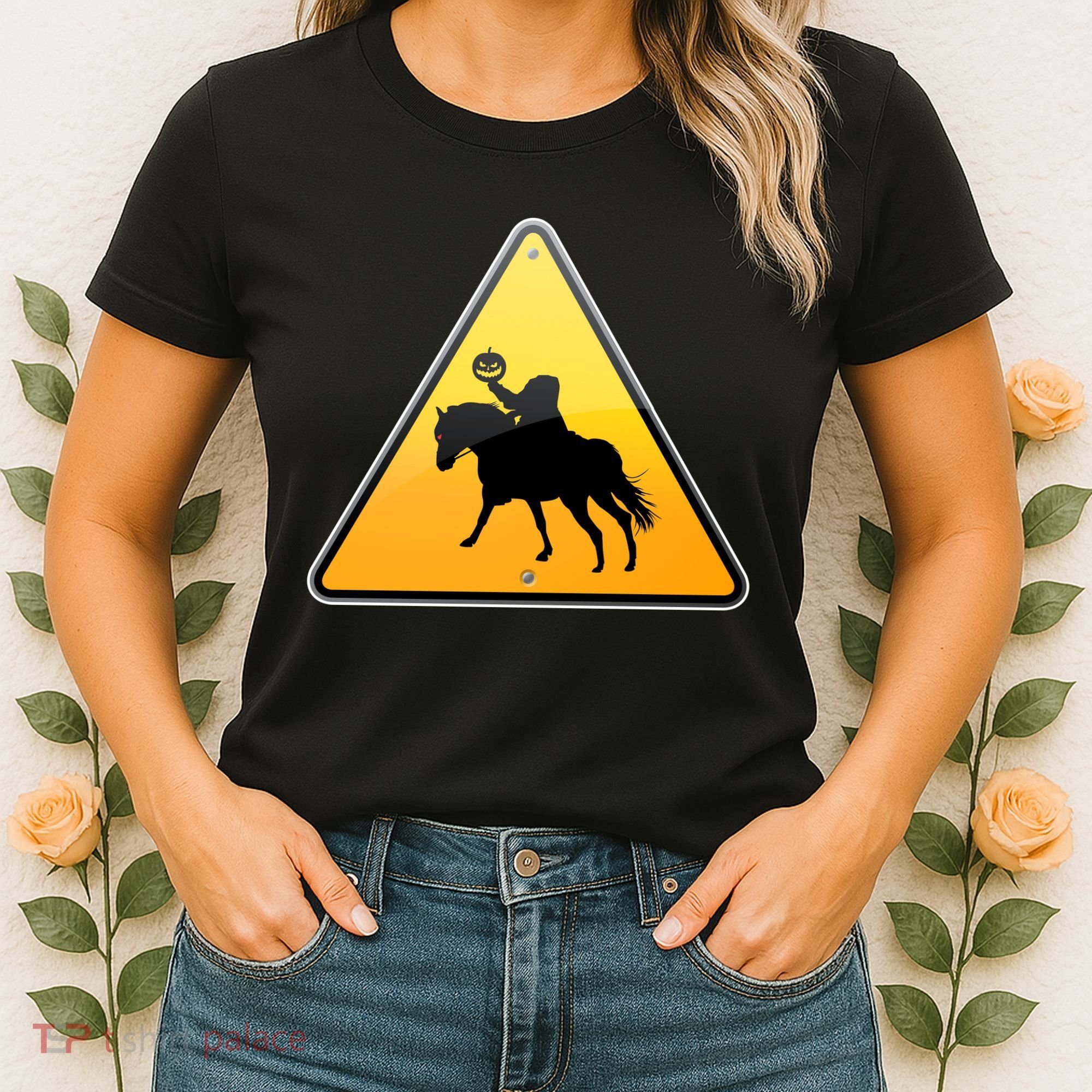 Funny Halloween Headless Horseman Crossing Women's T-Shirt