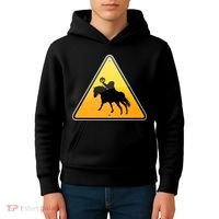 Funny Halloween Headless Horseman Crossing Kids Hoodie thumb 4