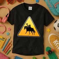 Funny Halloween Headless Horseman Crossing Kids T-Shirt thumb 3