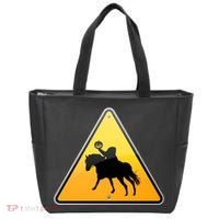 Funny Halloween Headless Horseman Crossing Tote Bag thumb 0