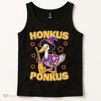 Funny Halloween Honkus Ponkus Duck Tank Top thumb 2
