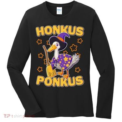 Funny Halloween Honkus Ponkus Duck Women's Long Sleeve Shirt