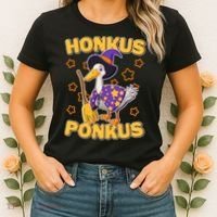 Funny Halloween Honkus Ponkus Duck Women's T-Shirt thumb 2