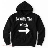 Funny Halloween I'm With The Witch  Hoodie thumb 0