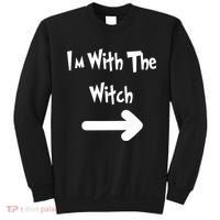 Funny Halloween I'm With The Witch  Sweatshirt thumb 0
