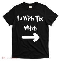 Funny Halloween I'm With The Witch  T-Shirt thumb 0