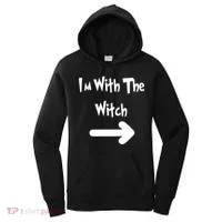 Funny Halloween I'm With The Witch  Women's Hoodie thumb 0