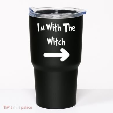 Funny Halloween I'm With The Witch  Tumbler