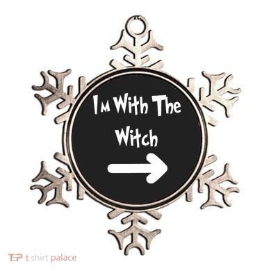 Funny Halloween I'm With The Witch  Ornament