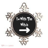 Funny Halloween I'm With The Witch  Ornament thumb 0