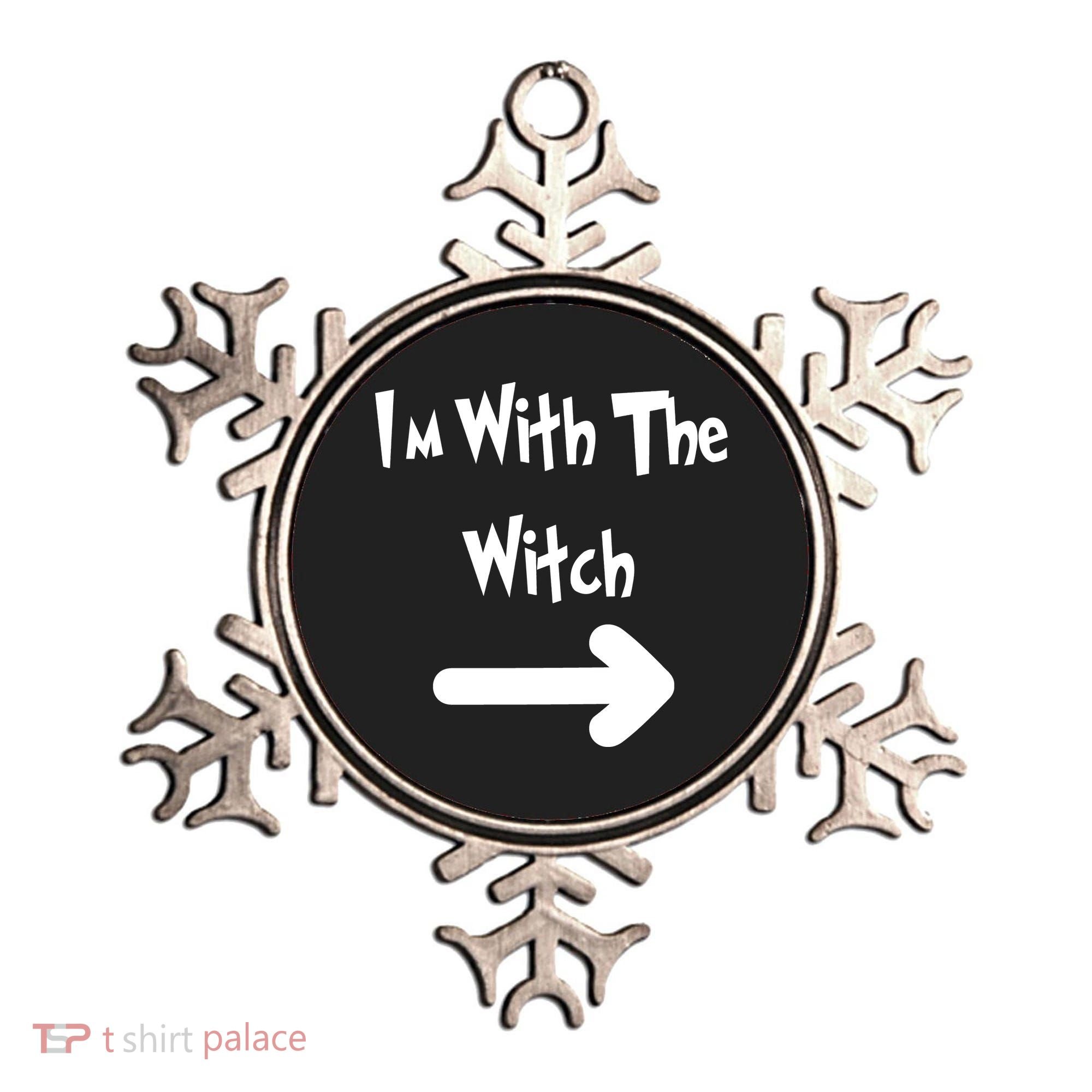 Funny Halloween I'm With The Witch  Ornament