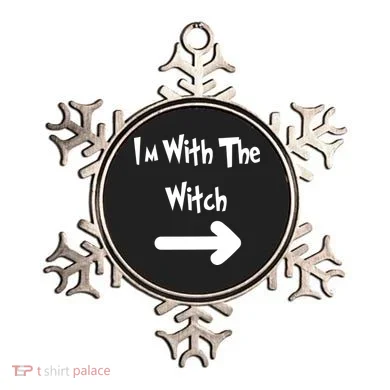 Funny Halloween I'm With The Witch  Ornament