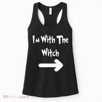 Funny Halloween I'm With The Witch  Women's Tank Top thumb 0