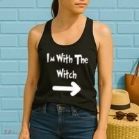 Funny Halloween I'm With The Witch  Women's Tank Top thumb 2