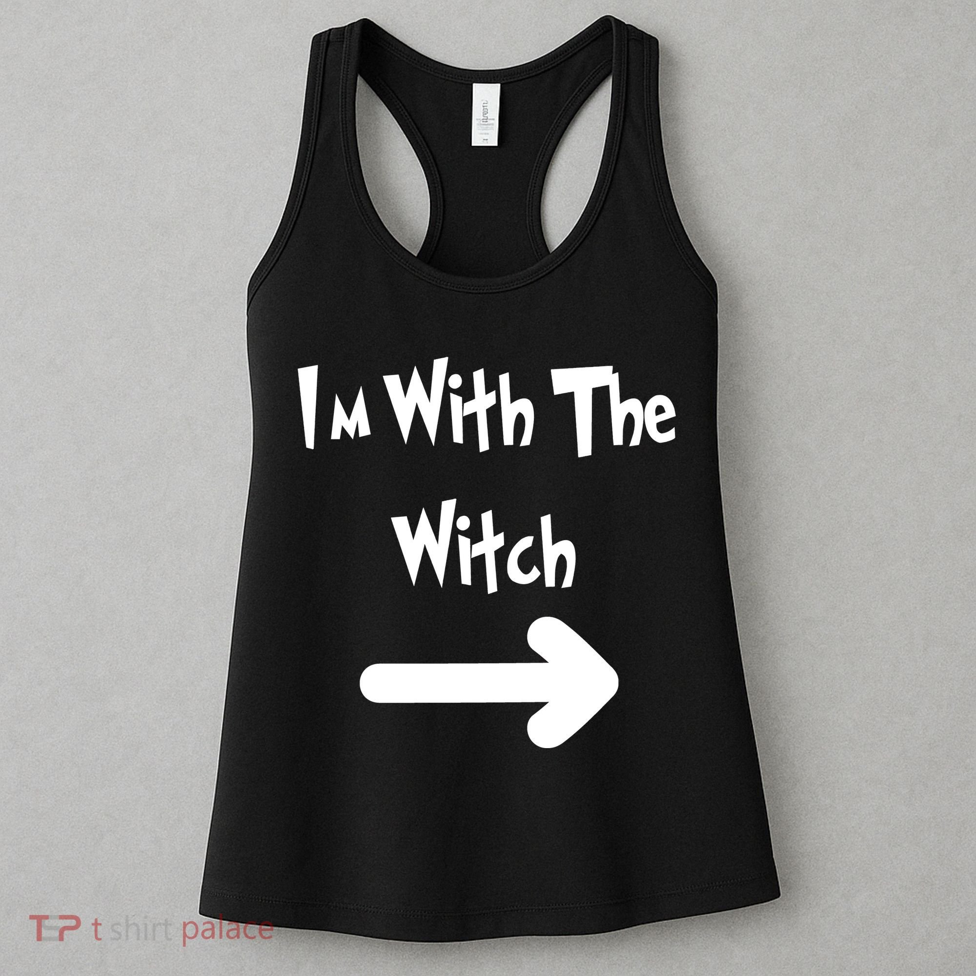 Funny Halloween I'm With The Witch  Women's Tank Top