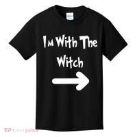 Funny Halloween I'm With The Witch  Kids T-Shirt thumb 0