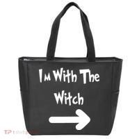 Funny Halloween I'm With The Witch  Tote Bag thumb 0