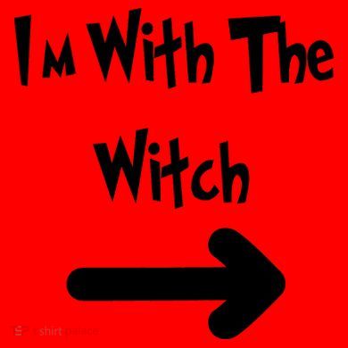 Funny Halloween I'm With The Witch  Santa Hat