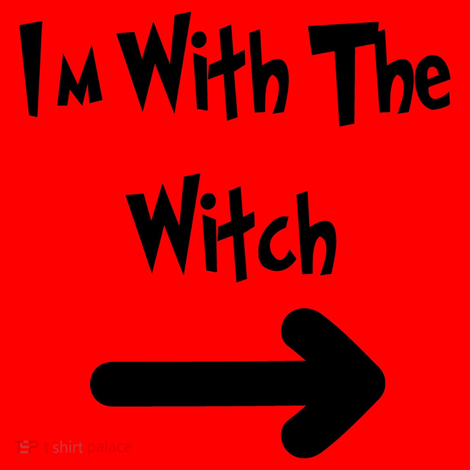 Funny Halloween I'm With The Witch  Santa Hat