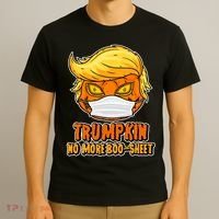 Funny Halloween Trumpkin No More Boo-Sheet T-Shirt thumb 3