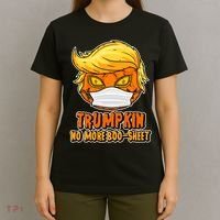 Funny Halloween Trumpkin No More Boo-Sheet T-Shirt thumb 4