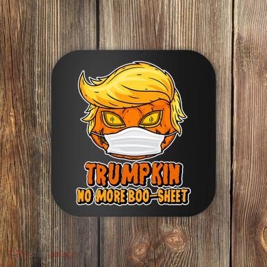 Funny Halloween Trumpkin No More Boo-Sheet Coaster