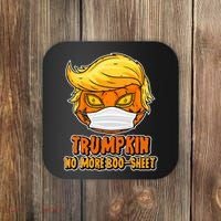 Funny Halloween Trumpkin No More Boo-Sheet Coaster thumb 0
