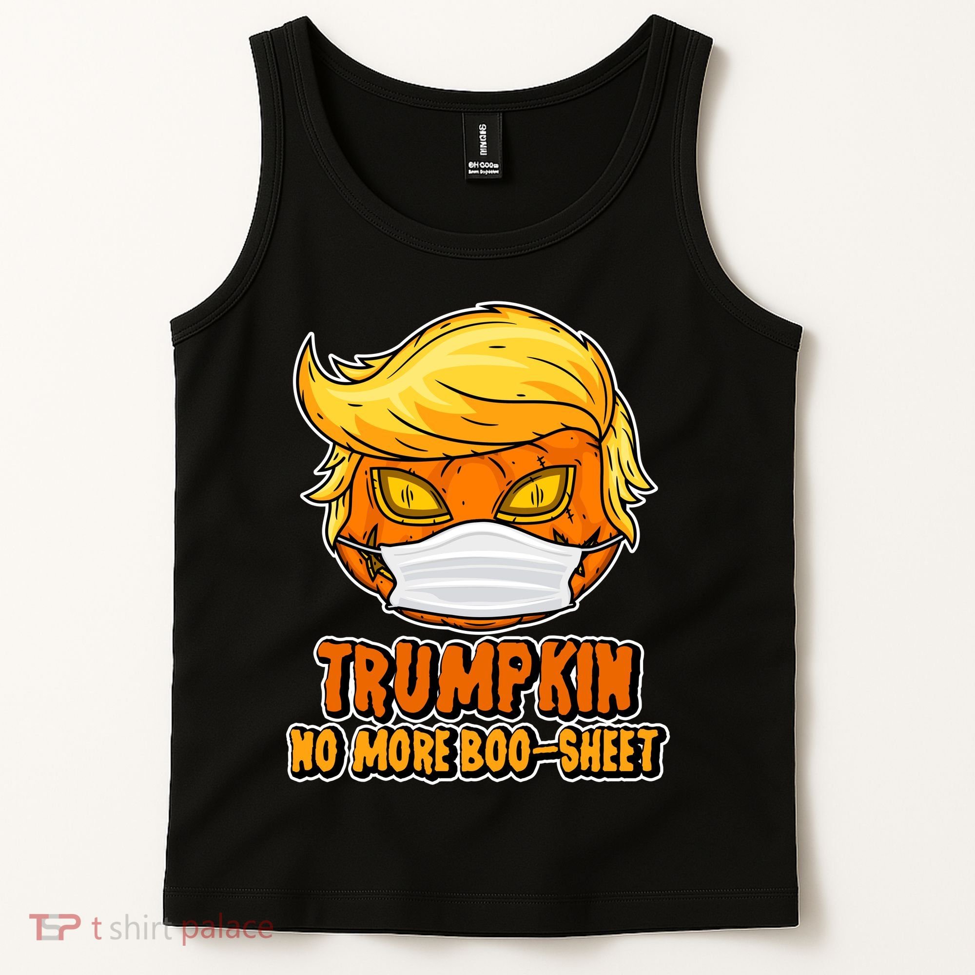 Funny Halloween Trumpkin No More Boo-Sheet Tank Top